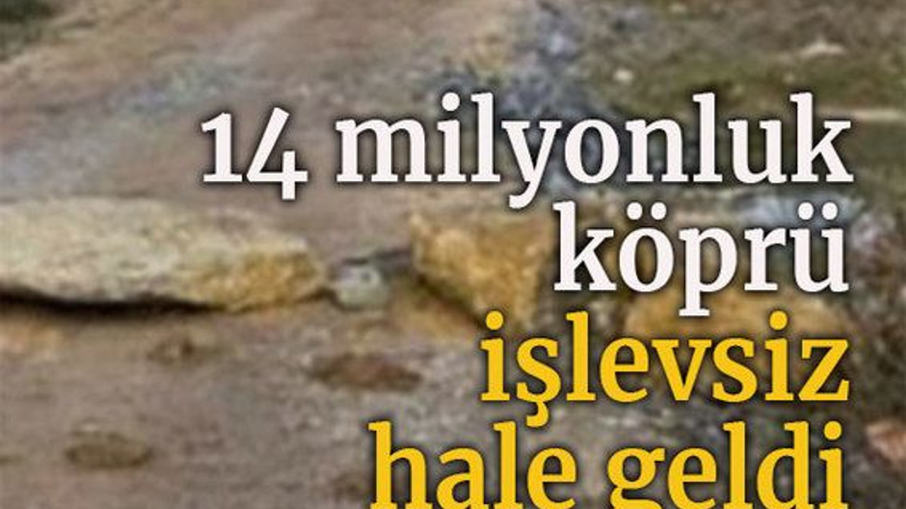 14 milyonluk köprü işlevsiz hale geldi